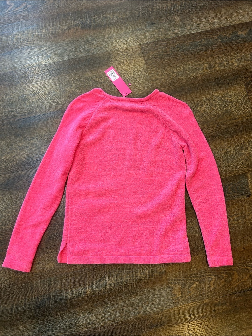 Lilly Pulitzer Hot Pink Crewneck Sweater with Button Detail - Picture 8 of 9